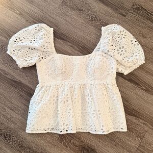 Lilly Pulitzer Kay Short Sleeve Eyelet Top